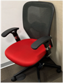 ZSS26015-Item 003- Task Chair with casters (Red)