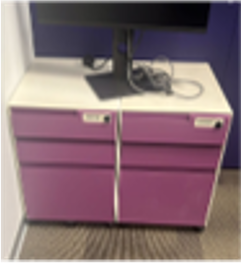 067-ZSS26002-3 drawer Metal Pedestal