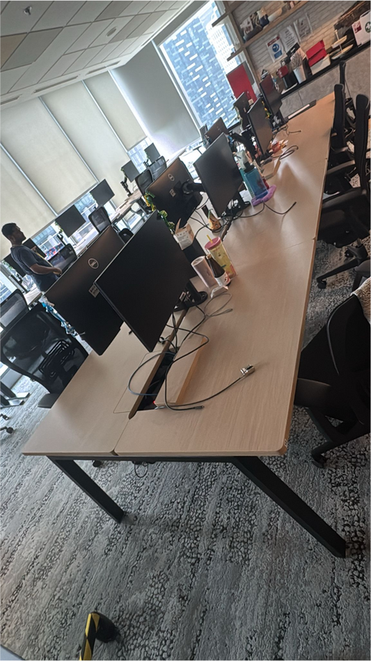 ZSS26011-Item #012-Fixed Height Table (8 table top share table leg)