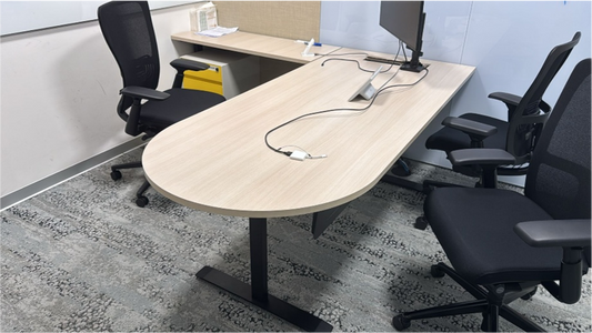 ZSS26011-Item #019-D shape fixed height table:outer depth-2100;outer width-2100inner depth-1200;inner width-1650