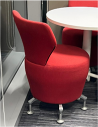 ZSS25033 - Pantry Stools w/ backrest - red