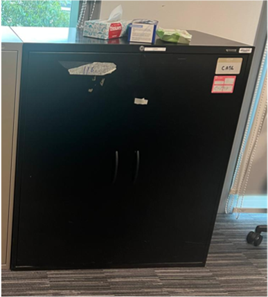 015-ZSS25033-(3ft) 3 Tier Swing Door Filing Cabinet w/ keylock set - Black