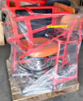 ZSS26009 Item Code: S261160.011 - 1NOS SWIVEL CHAIR (ORANGE SEAT) IN BLACK COLOUR BACKREST
