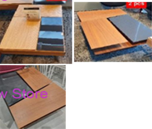 ZSS26009 Item Code: S261160.009 - 1nos COFFEE TABLE (CHROME LEG) & 1nos COFFEE TABLE (BROWN LEG) & 1nos COFFEE TABLE-1 (FROM IHUB STORE)