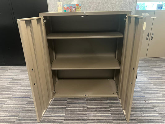 014-ZSS25033-(2.5ft) 3 Tier Swing Door Filing Cabinet w/ keylock set - Brown