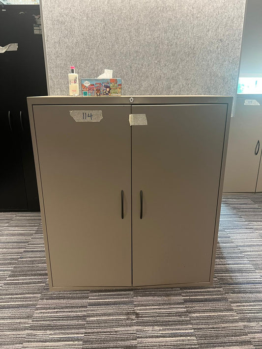 014-ZSS25033-(2.5ft) 3 Tier Swing Door Filing Cabinet w/ keylock set - Brown