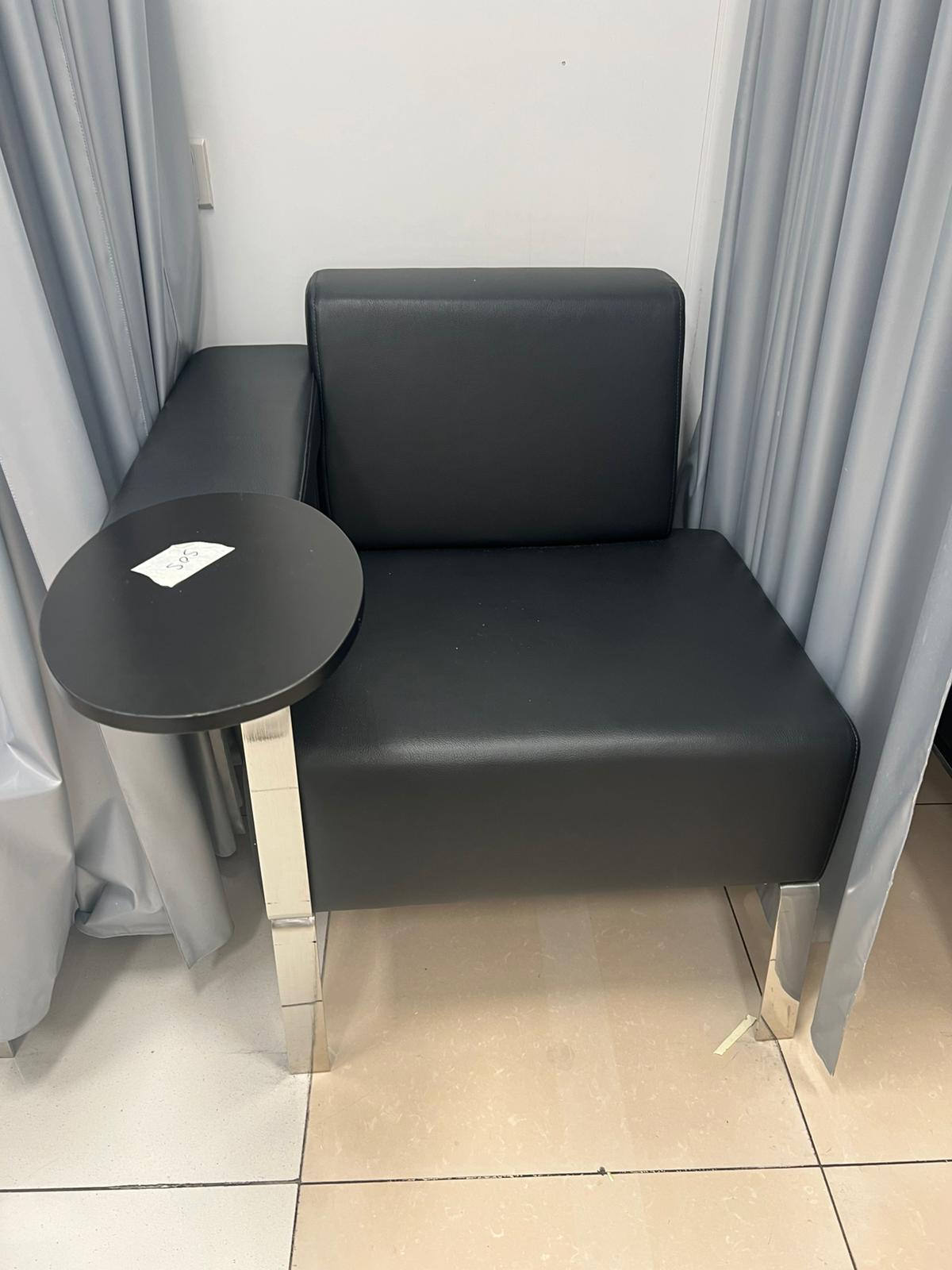 ZSS26002-Single Seat Sofa, Black PU