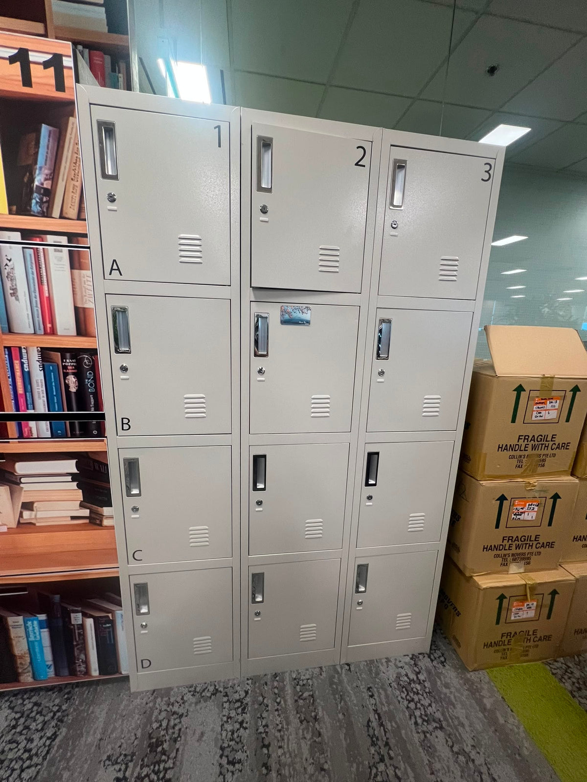 ZSS26017-Item 028-4 Tier Metal Lockers w/ keylock (Dim per column)